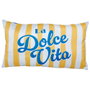 Home Deco Factory Cojín Decorativo 30x50 - Colección Dolce Vita - Colores Surtidos (Amarillo/Azul, Azul/Naranja, Rosa/Rojo)