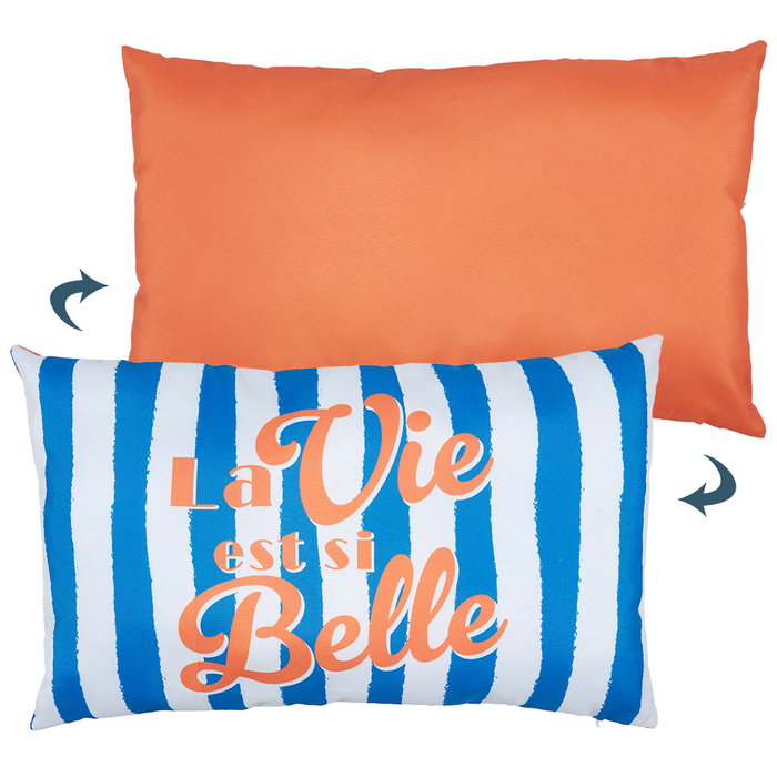 Home Deco Factory Cojín Decorativo 30x50 - Colección Dolce Vita - Colores Surtidos (Amarillo/Azul, Azul/Naranja, Rosa/Rojo) Home Deco Factory Cojín Decorativo 30x50 - Colección Dolce Vita - Colores Surtidos (Amarillo/Azul, Azul/Naranja, Rosa/Rojo)