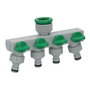 SATURNIA Distribuidor de Manguera de 4 Vías con Adaptador