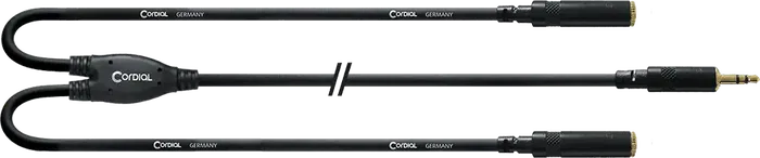 Cordial Cable Y Minijack Estéreo/2 Minijacks Hembra 30 Cm