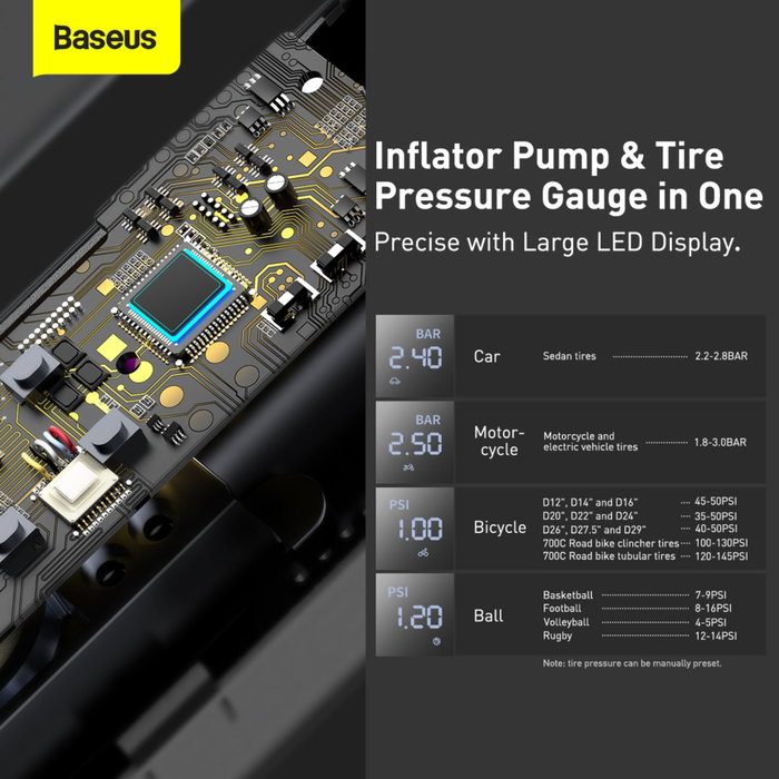 Baseus Mini Car Air Compressor Black