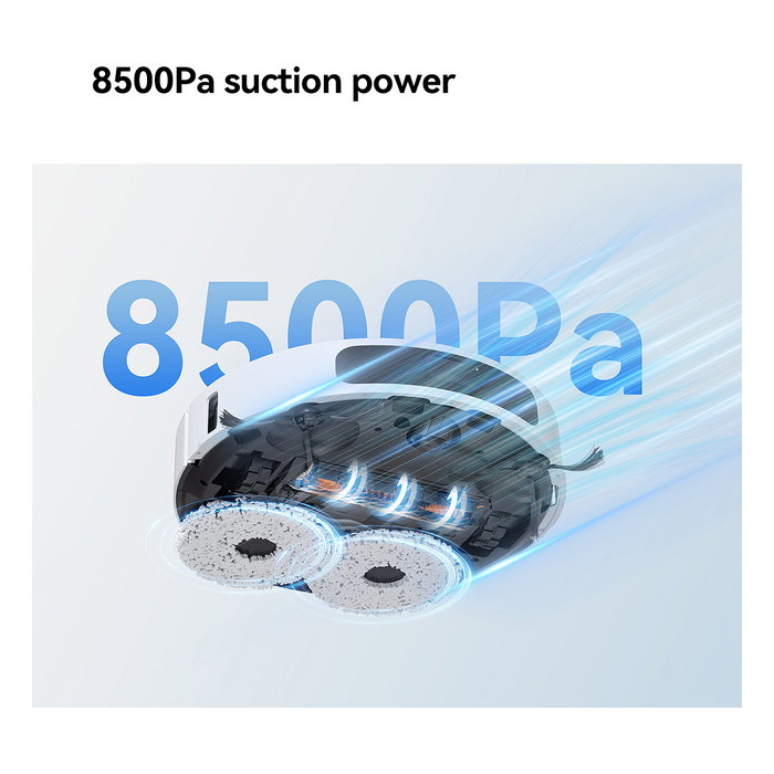 Imou RV3 Aspirador Robot con Función Fregado, Navegación LiDAR, Capacidad Polvo 0.32L, Batería 6400 mAh, Blanco