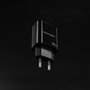 Nanocable Cargador de Pared 30W USB-C PD + USB-A QC Negro