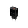Nanocable Cargador de Pared 30W USB-C PD + USB-A QC Negro