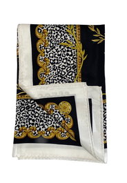 Guess, Bufanda de textil, Negro, 90 x 90, Para mujeres