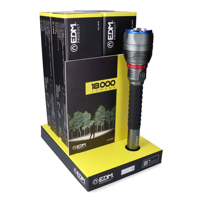 Edm Linterna LED de largo alcance 18000 lm