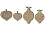DKD Home Decor Set de 2 Centros de Mesa Seagrass y Metal