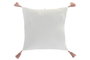 DKD Home Decor Cojín de Poliéster con Aplicaciones Blanco 45x45 cm