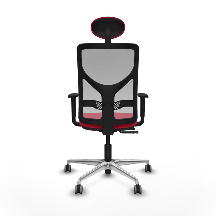PIQUERAS Y CRESPO Silla de oficina Motilla con Mecanismo Sincro/Traslack, Rojo y Gris