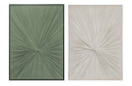 DKD Home Decor Cuadro Lienzo y Yeso Moderno 3D 83x4,5x123 cm (Surtido de 2)