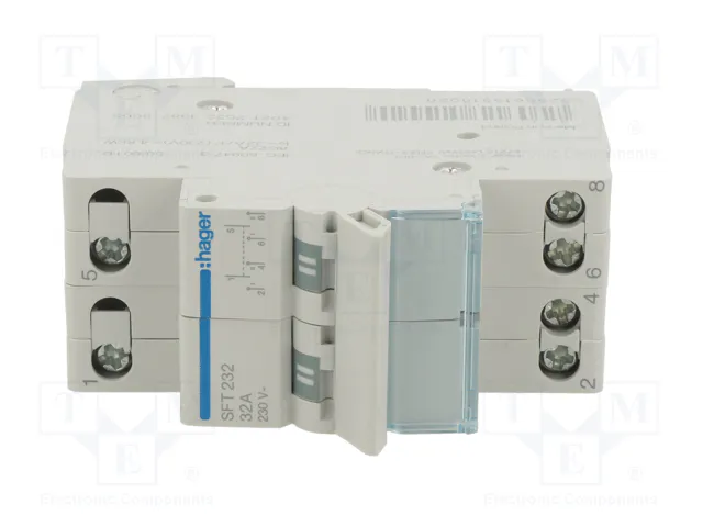 HAGER Interruptor de grúa 2 polos 32A 230VAC IP20