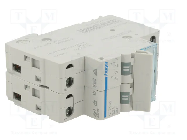 HAGER Interruptor de grúa 2 polos 32A 230VAC IP20