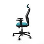 PIQUERAS Y CRESPO Silla de oficina Jorquera con mecanismo Sincro/Traslack Turquesa y Negro