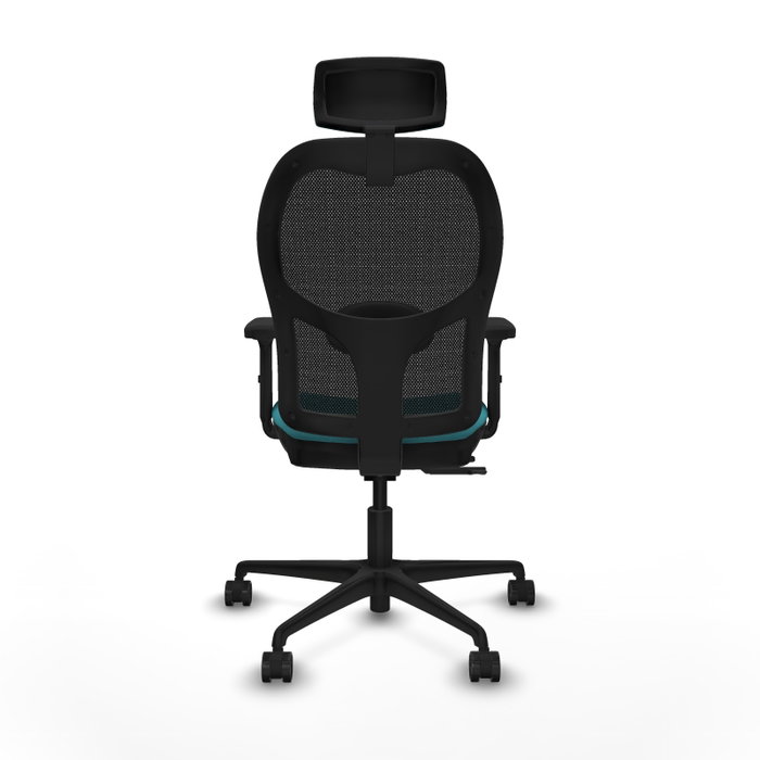 PIQUERAS Y CRESPO Silla de oficina Jorquera con mecanismo Sincro/Traslack Turquesa y Negro