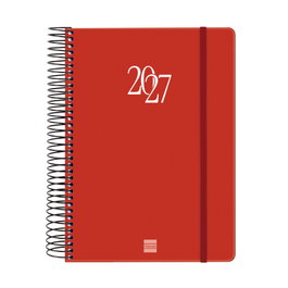 Finocam Agenda Anual 2027 Espiral Basic My Espiral Roja