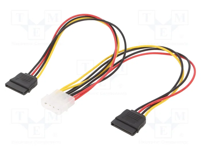 GEMBIRD Cable de alimentación SATA Molex a 2x SATA 15 pin, 0,3m GEMBIRD Cable de alimentación SATA Molex a 2x SATA 15 pin, 0,3m