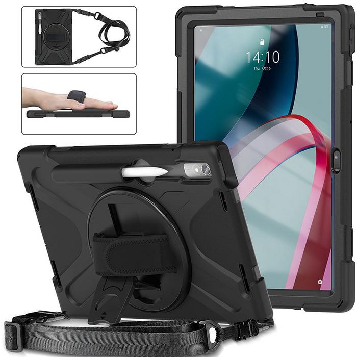 eSTUFF Funda Defender para Lenovo TAB P11 Pro 2022 2ª Gen 11,2" (TB132FU) sin protector de pantalla - Negro
