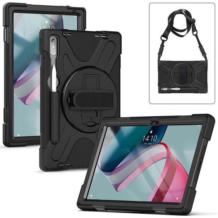 eSTUFF Funda Defender para Lenovo TAB P11 Pro 2022 2ª Gen 11,2" (TB132FU) sin protector de pantalla - Negro