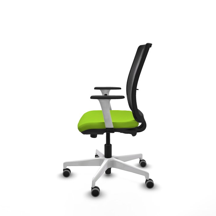 PIQUERAS Y CRESPO Silla de oficina Haches con mecanismo Sincro/Traslack Pistacho y Negro