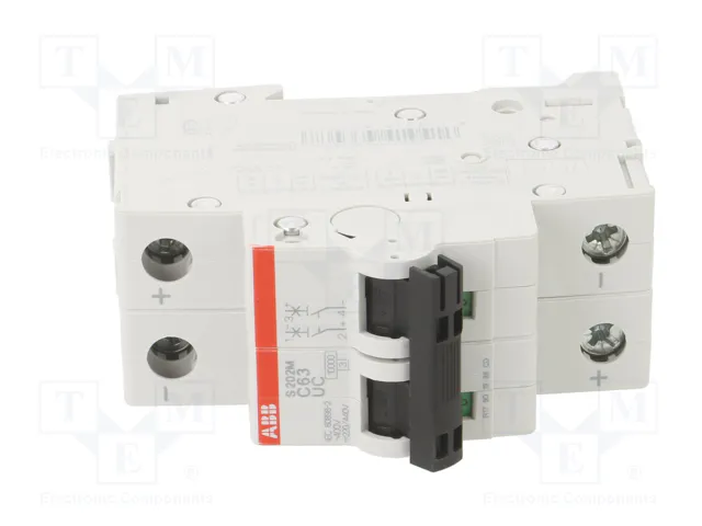 ABB S200M UC S202M-C63UC Interruptor magnetotérmico 2 polos 63A ABB S200M UC S202M-C63UC Interruptor magnetotérmico 2 polos 63A