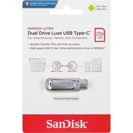SanDisk Ultra Dual Drive Luxe 256GB USB Type-C/Type-A