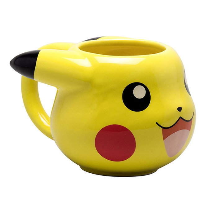 Abystyle Taza 3D Pokemon Pikachu con diseño de Pikachu sonriente Abystyle Taza 3D Pokemon Pikachu con diseño de Pikachu sonriente