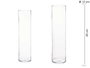 GIFTDECOR Jarrón de Cristal Cilindro Transparente de 12 cm x 40 cm