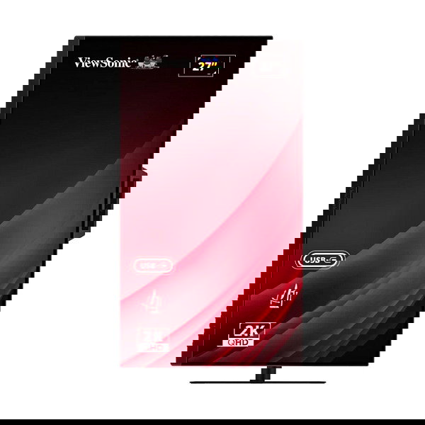Viewsonic VG2741V-2K Monitor 27" 2K QHD IPS 100Hz con Altavoces y Cámara Web, Puertos HDMI/DP/USB-C, Negro