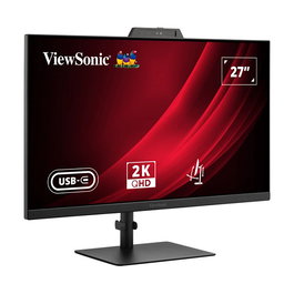 Viewsonic VG2741V-2K Monitor 27" 2K QHD IPS 100Hz con Altavoces y Cámara Web, Puertos HDMI/DP/USB-C, Negro