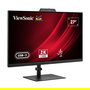 Viewsonic VG2741V-2K Monitor 27" 2K QHD IPS 100Hz con Altavoces y Cámara Web, Puertos HDMI/DP/USB-C, Negro