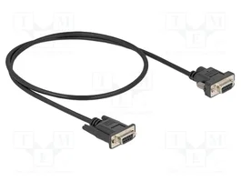 DeLOCK Cable serie RS-232 D-Sub9 hembra a D-Sub9 hembra con alimentación en pin 9, 0,5 m