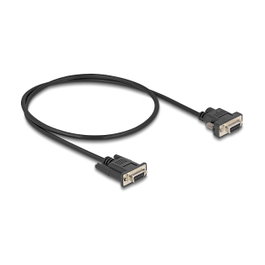 DeLOCK Cable Serial RS-232 D-Sub9 Hembra a D-Sub9 Hembra con Alimentación en Pin 9, 0,5 m