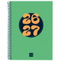 Finocam Agenda Cool para Estudiantes Espiral 2026-2027 Verde 155x212mm