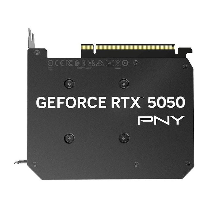 PNY GeForce RTX 5050 Tarjeta Gráfica - 8GB GDDR6 2560 Cores, 2572 MHz Boost, PCIe x8 5.0, 4x Pantallas (3x DisplayPort 2.1b, 1x HDMI 2.1b), Ventilador Activo