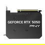 PNY GeForce RTX 5050 Tarjeta Gráfica - 8GB GDDR6 2560 Cores, 2572 MHz Boost, PCIe x8 5.0, 4x Pantallas (3x DisplayPort 2.1b, 1x HDMI 2.1b), Ventilador Activo