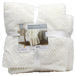 Home Deco Factory Manta Blanca 120x150 cm