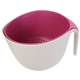 Cook Concept Bol-Escurridor 2 en 1 con Asa, Capacidad 3L, Ideal para Cocina y Ahorro de Espacio