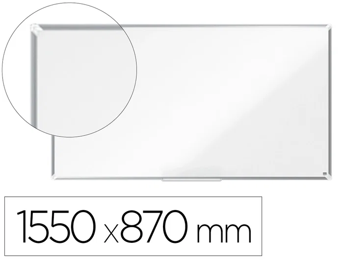 NOBO Pizarra Blanca Magnética Premium Plus Vitrificada Panorámica 70