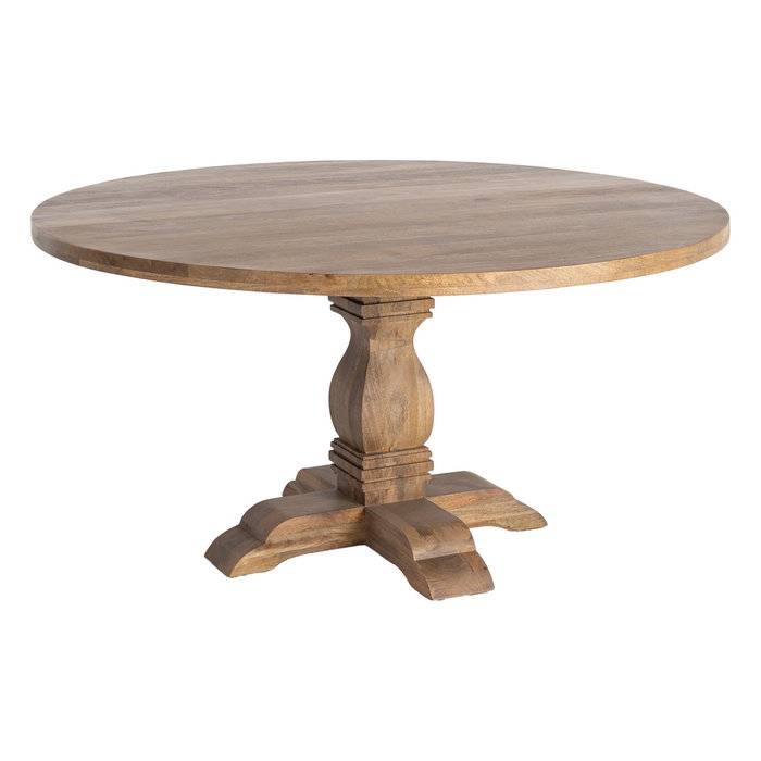 Mesa Comedor Madera de Mango Salón 150 X 150 X 76 cm Mesa Comedor Madera de Mango Salón 150 X 150 X 76 cm