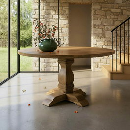 Mesa Comedor Madera de Mango Salón 150 X 150 X 76 cm