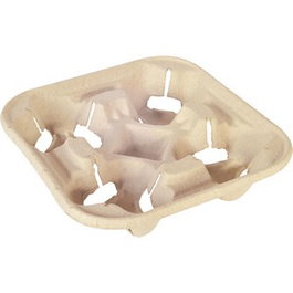 OMS Soporte 4 Vasos Fibras Mar (300 unidades)