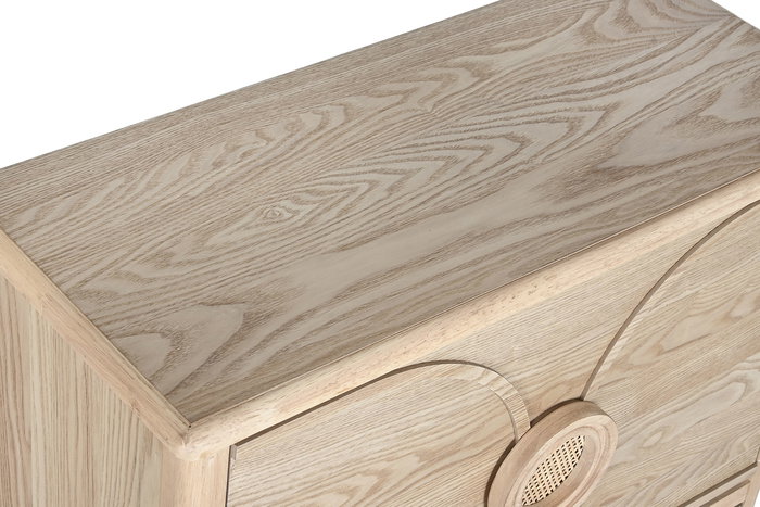 DKD Home Decor Zapatero Romantico Natural Abeto MDF 2 Cajones 70 x 103 x 30 cm