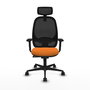 PIQUERAS Y CRESPO Silla de oficina Cilanco Naranja y Negro