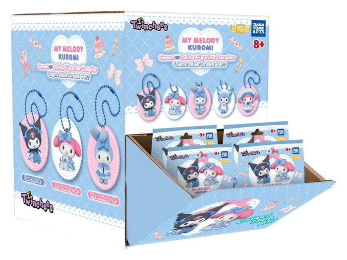 Sanrio Minifiguras Twinchees My Melody x Kuromi Sweet Lolita 5 cm Blind Pack Expositor (24) Sanrio Minifiguras Twinchees My Melody x Kuromi Sweet Lolita 5 cm Blind Pack Expositor (24)