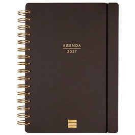 Finocam Agenda Haiku Espiral 16 M E10 155x212 mm Tapa Cartón Suave Negro 2026-2027