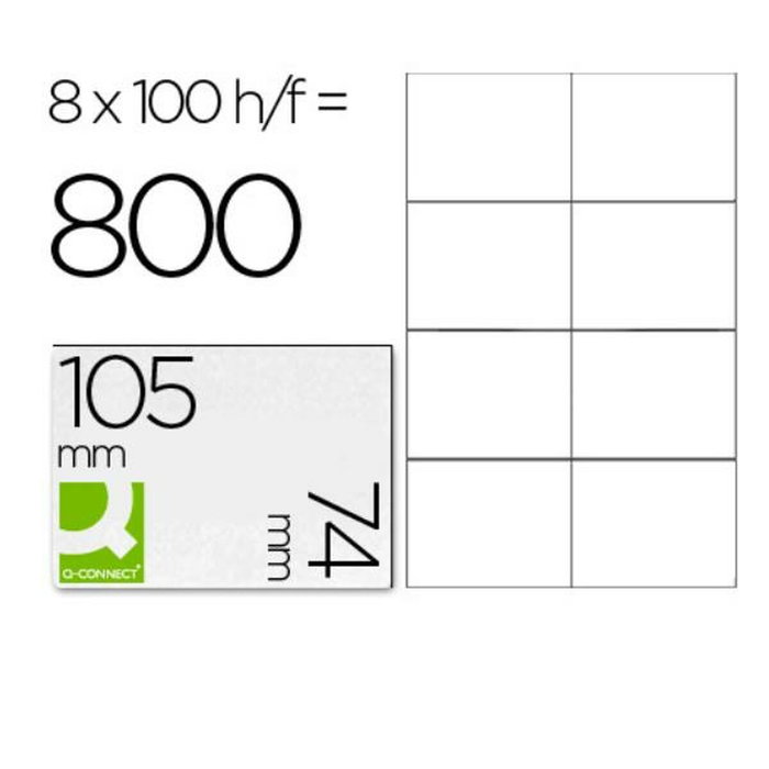 Q-connect KF10659 Etiquetas adhesivas 105x74 mm DIN A4 Q-connect KF10659 Etiquetas adhesivas 105x74 mm DIN A4