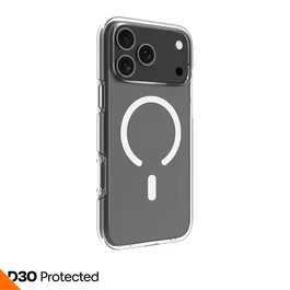 Dbramante1928 Iceland Ultra D3O MS Funda Protectora Transparente Compatible con MagSafe para iPhone, Resistente a Impactos y Polvo, Plástico Reciclado 100%