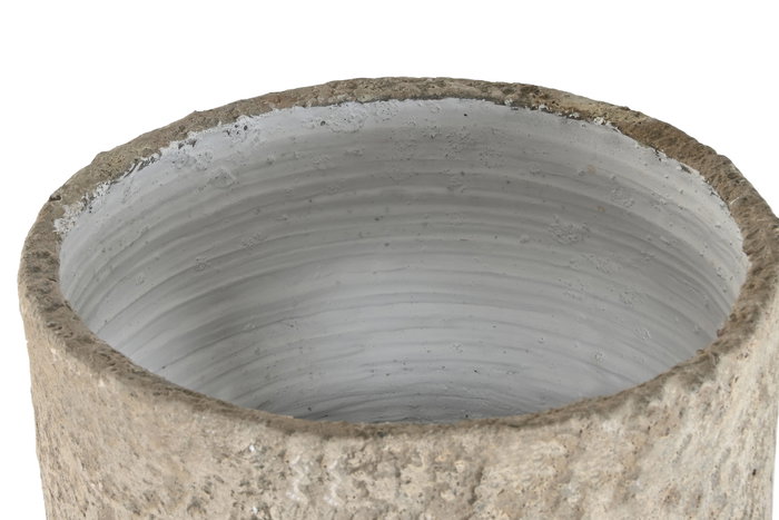 DKD Home Decor Jarrón de Terracota Gris XXL Hecho a Mano