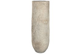 DKD Home Decor Jarrón de Terracota Gris XXL Hecho a Mano