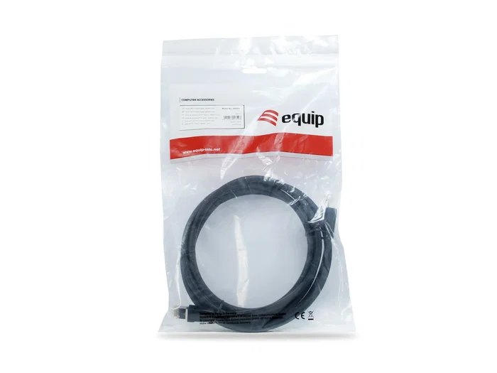 Equip 608057 Cable de Red Ethernet Cat8.1 S/FTP (S-STP) 0.5 Metros - Negro - RJ45 Macho a RJ45 Macho - 40 Gbit/s - Compatible con PoE++